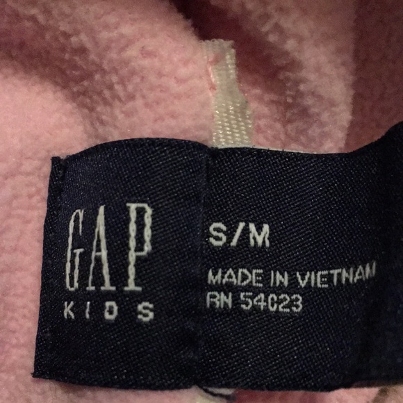 Vintage Gap pink & brown striped Winter hat with aqua fur ball Sz S/M - Picture 5 of 5